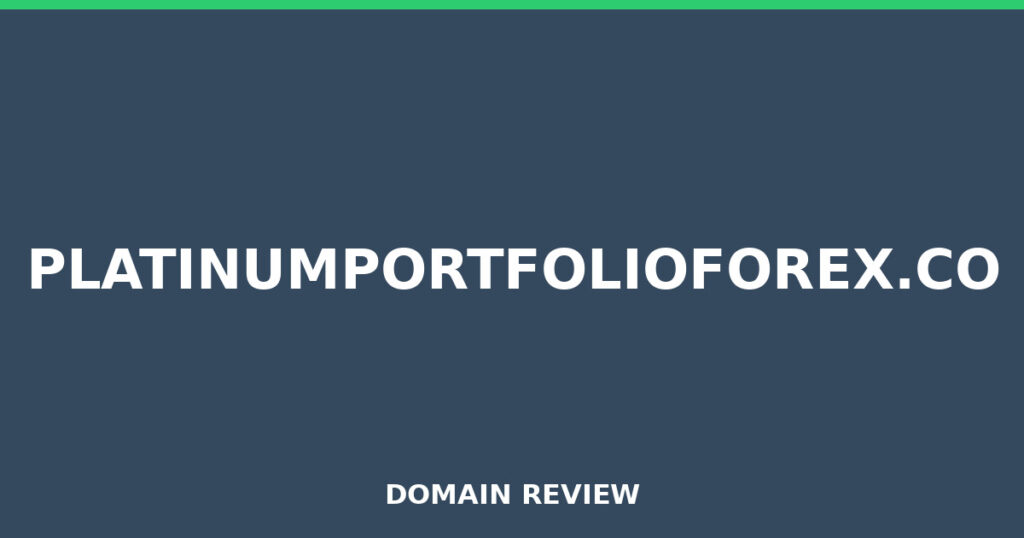 PLATINUMPORTFOLIOFOREX.CO review 2026 - Domain review placeholder image for platinumportfolioforex.co