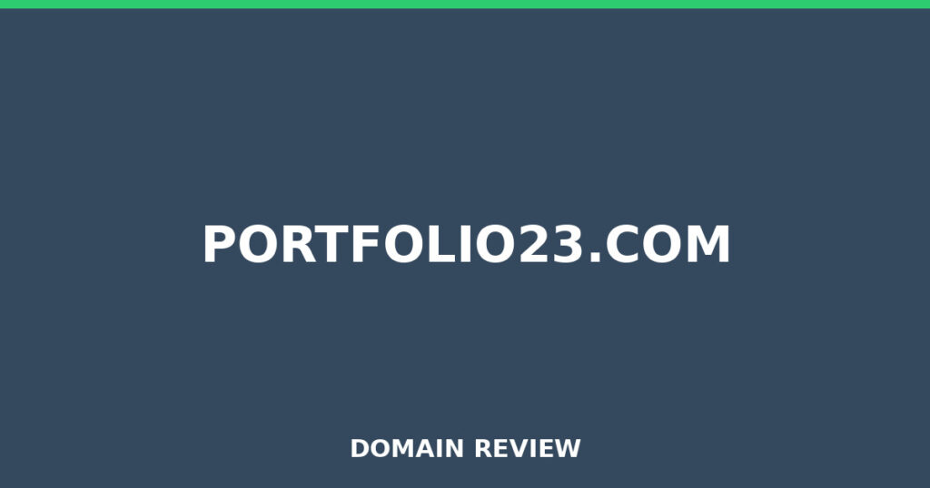 PORTFOLIO23.COM review 2026 - Domain review placeholder image for portfolio23.com