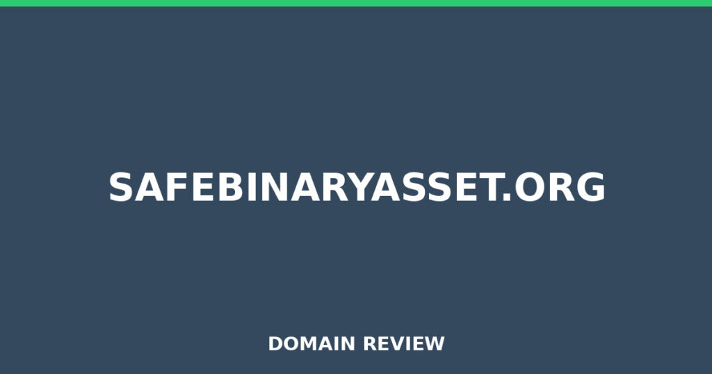 SAFEBINARYASSET.ORG review 2026 - Domain review placeholder image for safebinaryasset.org