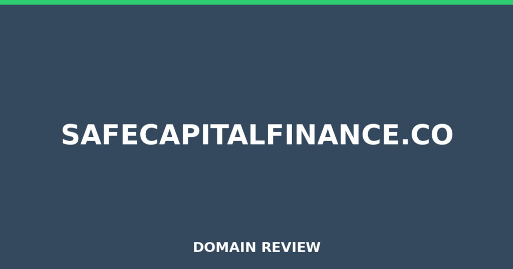 SAFECAPITALFINANCE.CO review 2026 - Domain review placeholder image for safecapitalfinance.co