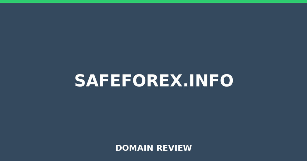 SAFEFOREX.INFO review 2026 - Domain review placeholder image for safeforex.info
