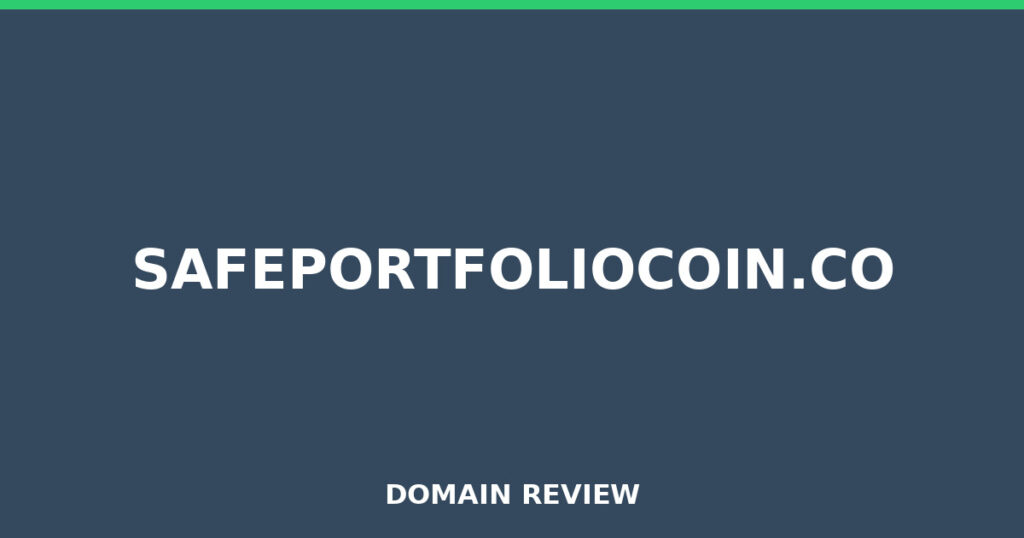 SAFEPORTFOLIOCOIN.CO review 2026 - Domain review placeholder image for safeportfoliocoin.co