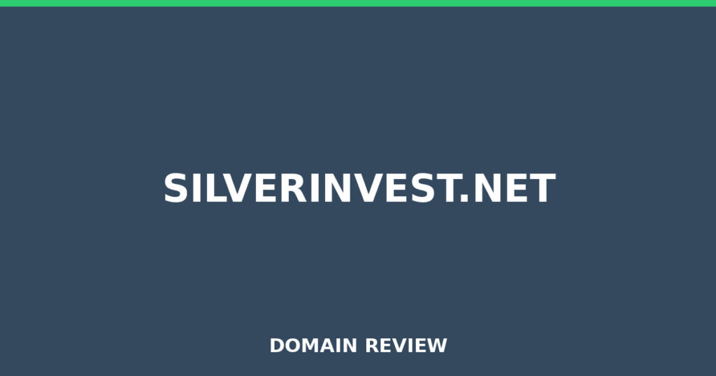 SILVERINVEST.NET review 2026 - Domain review placeholder image for silverinvest.net