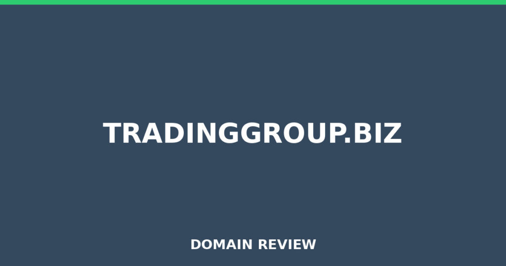 TRADINGGROUP.BIZ review 2026 - Domain review placeholder image for tradinggroup.biz